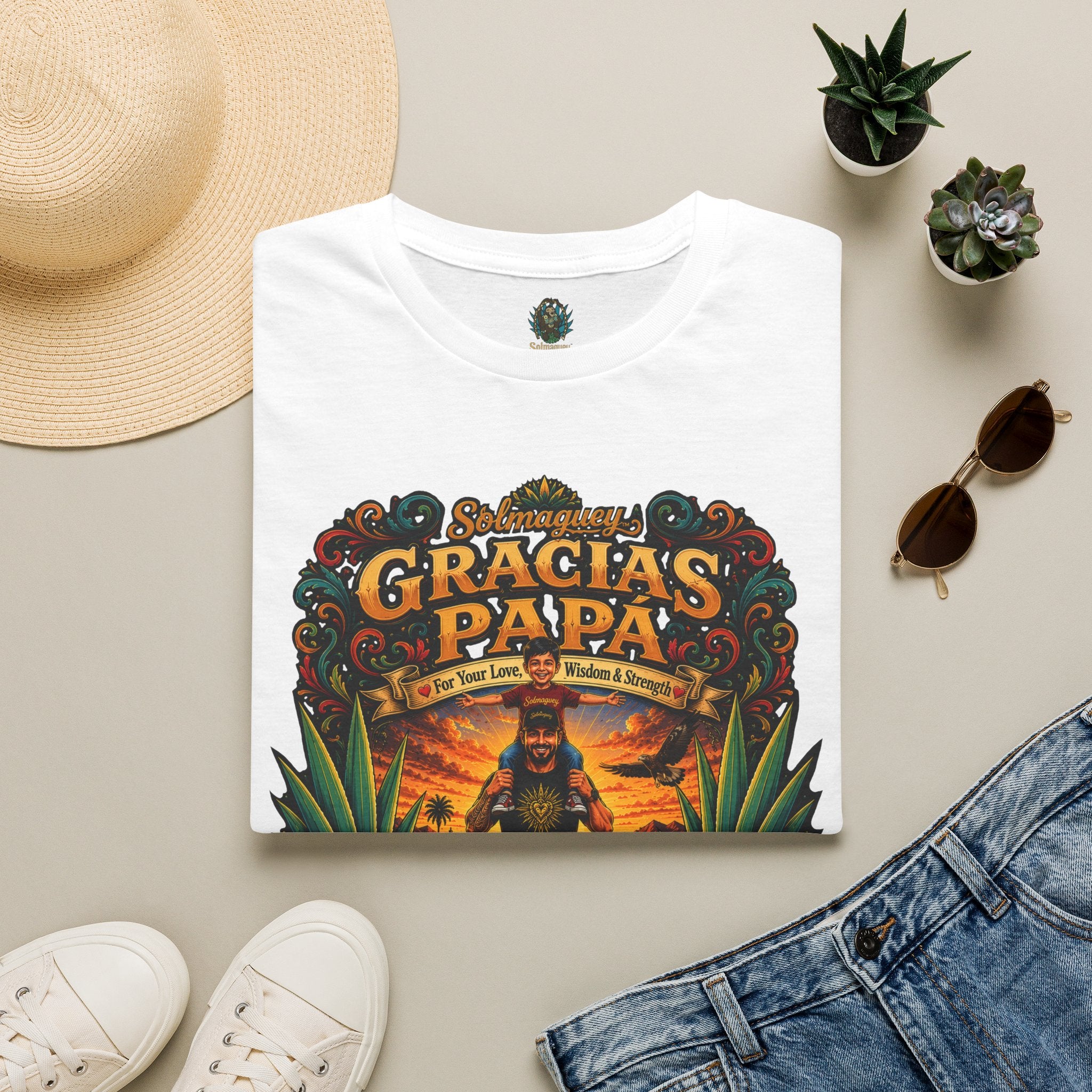 Gracias Papá Shirt, Mexican Dad Gift, Father Son Shirt, Father's Day Gift for Papa, Latino Dad Tee, Hispanic Family Shirt, Folk Art Father Gift