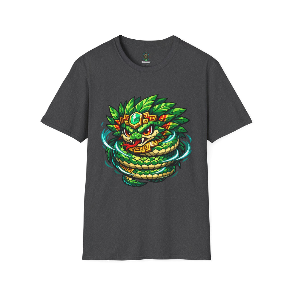 Aztec Feathered Serpent T-Shirt — Vibrant Quetzalcoatl Graphic Tee