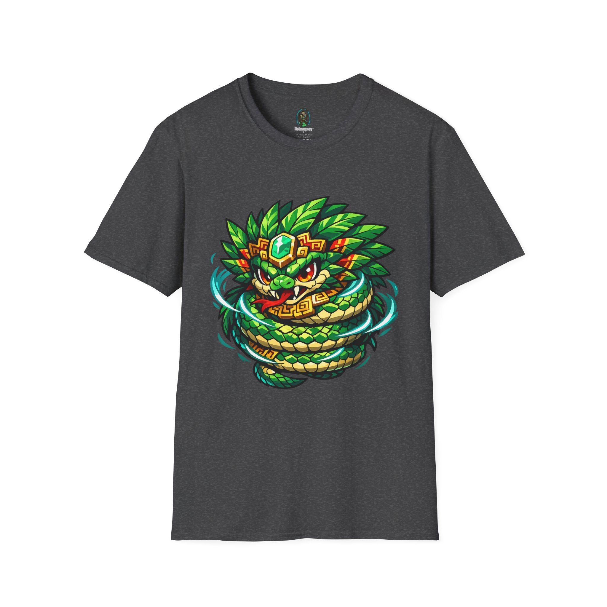 Aztec Feathered Serpent T-Shirt — Vibrant Quetzalcoatl Graphic Tee