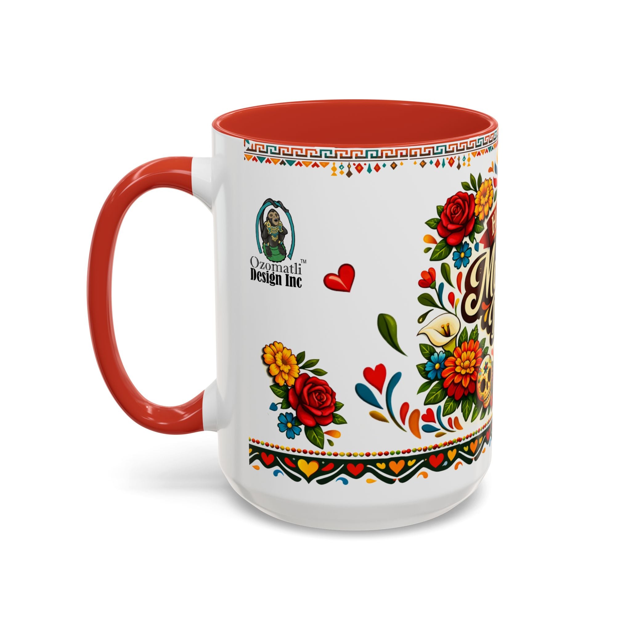 Happy Mother's Day Accent Mug-Colorful Floral Day of the Dead Design (11/15oz)