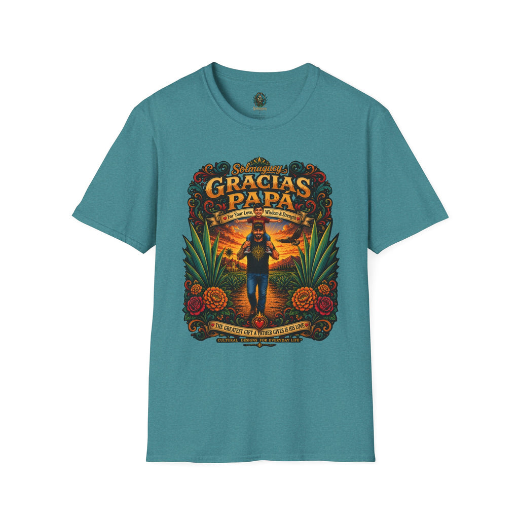 Gracias Papá Shirt, Mexican Dad Gift, Father Son Shirt, Father's Day Gift for Papa, Latino Dad Tee, Hispanic Family Shirt, Folk Art Father Gift
