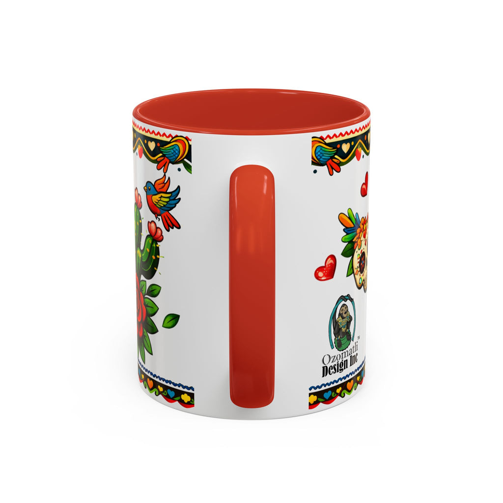 Happy Mother's Day Accent Coffee Mug – Colorful Mexican Folk Art Design