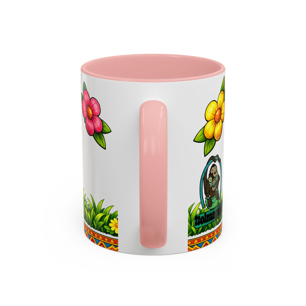 Cute Easter Bunny with Colorful Eggs Mug Accent Coffee Mug