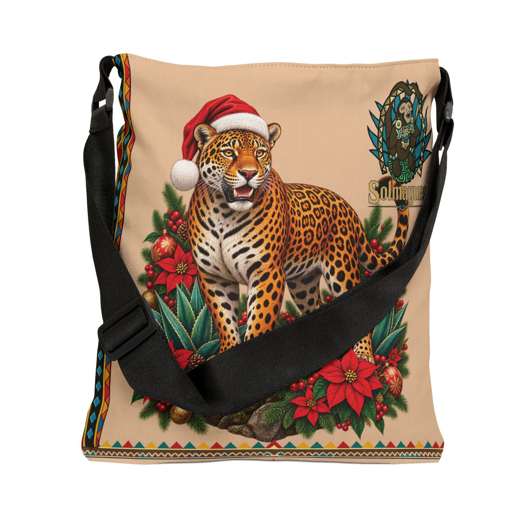 Jaguar Navideño™ Christmas Tote Bag | Adjustable Shoulder Bag | Solmaguey™