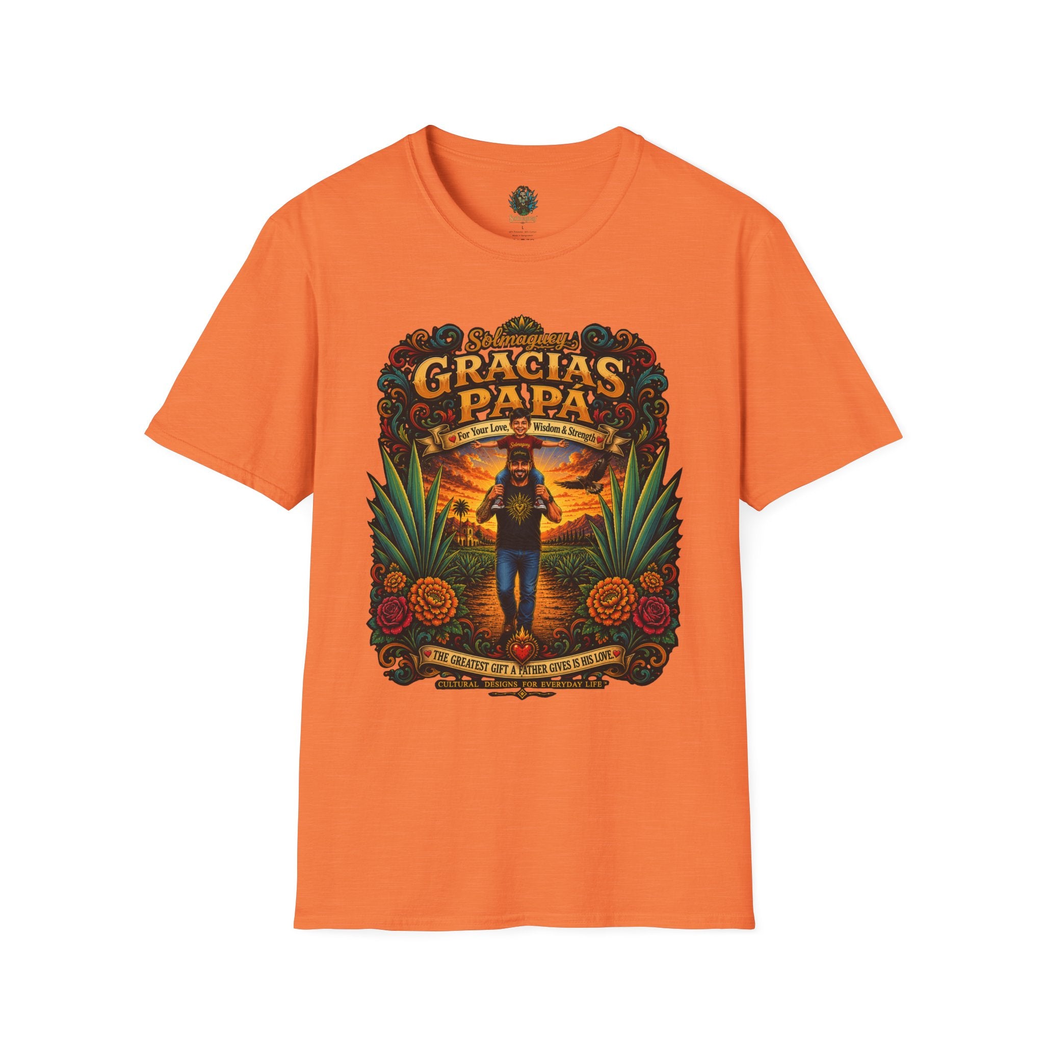 Gracias Papá Shirt, Mexican Dad Gift, Father Son Shirt, Father's Day Gift for Papa, Latino Dad Tee, Hispanic Family Shirt, Folk Art Father Gift