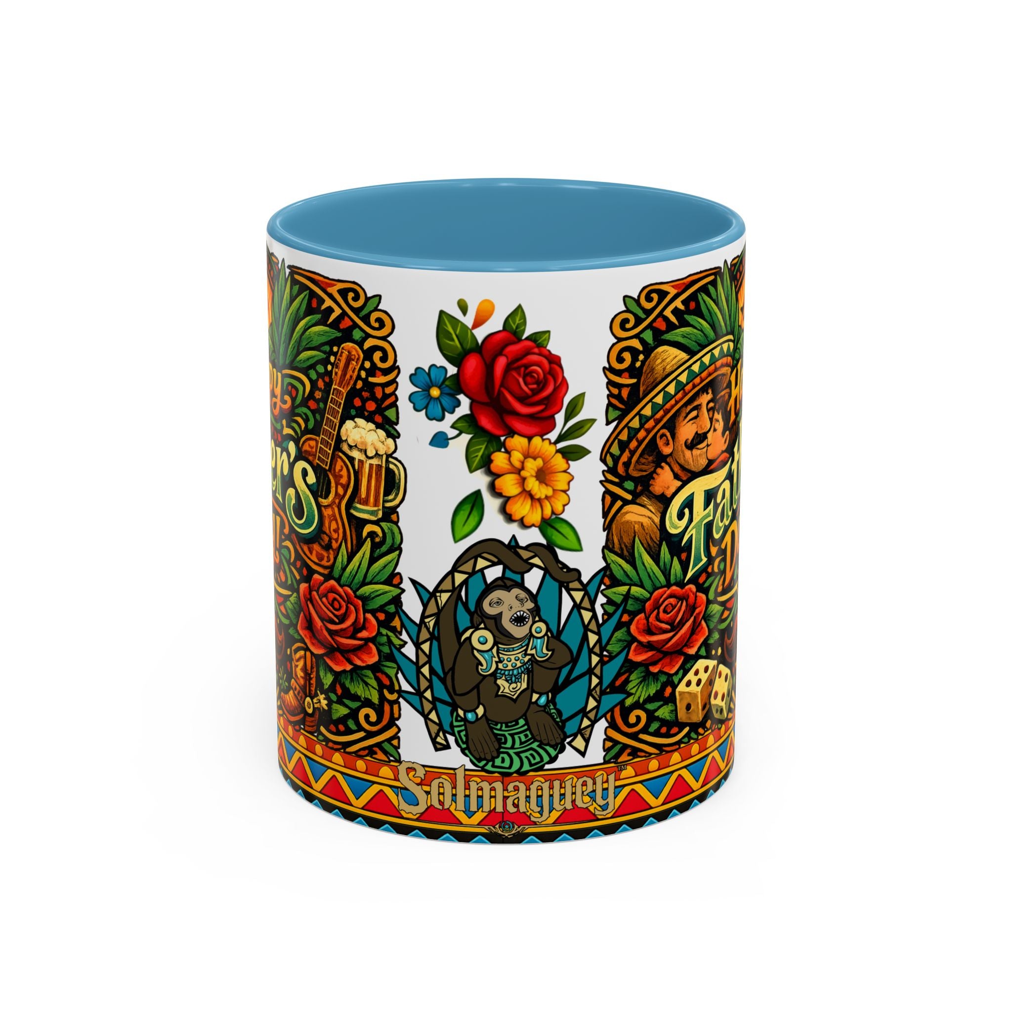 Happy Father's Day Accent Mug — Festive Father's Day Coffee Mug | Solmaguey™