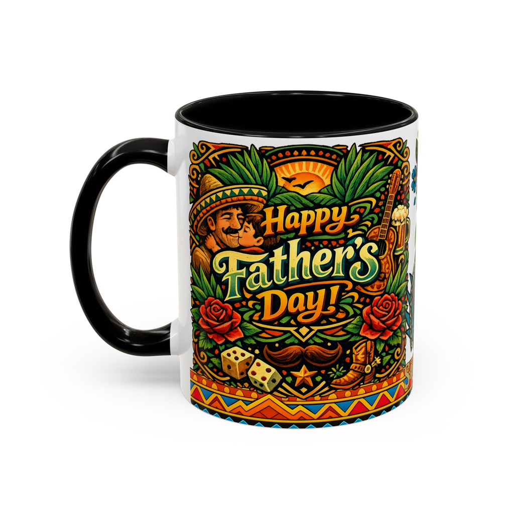 Happy Father's Day Accent Mug — Festive Father's Day Coffee Mug | Solmaguey™