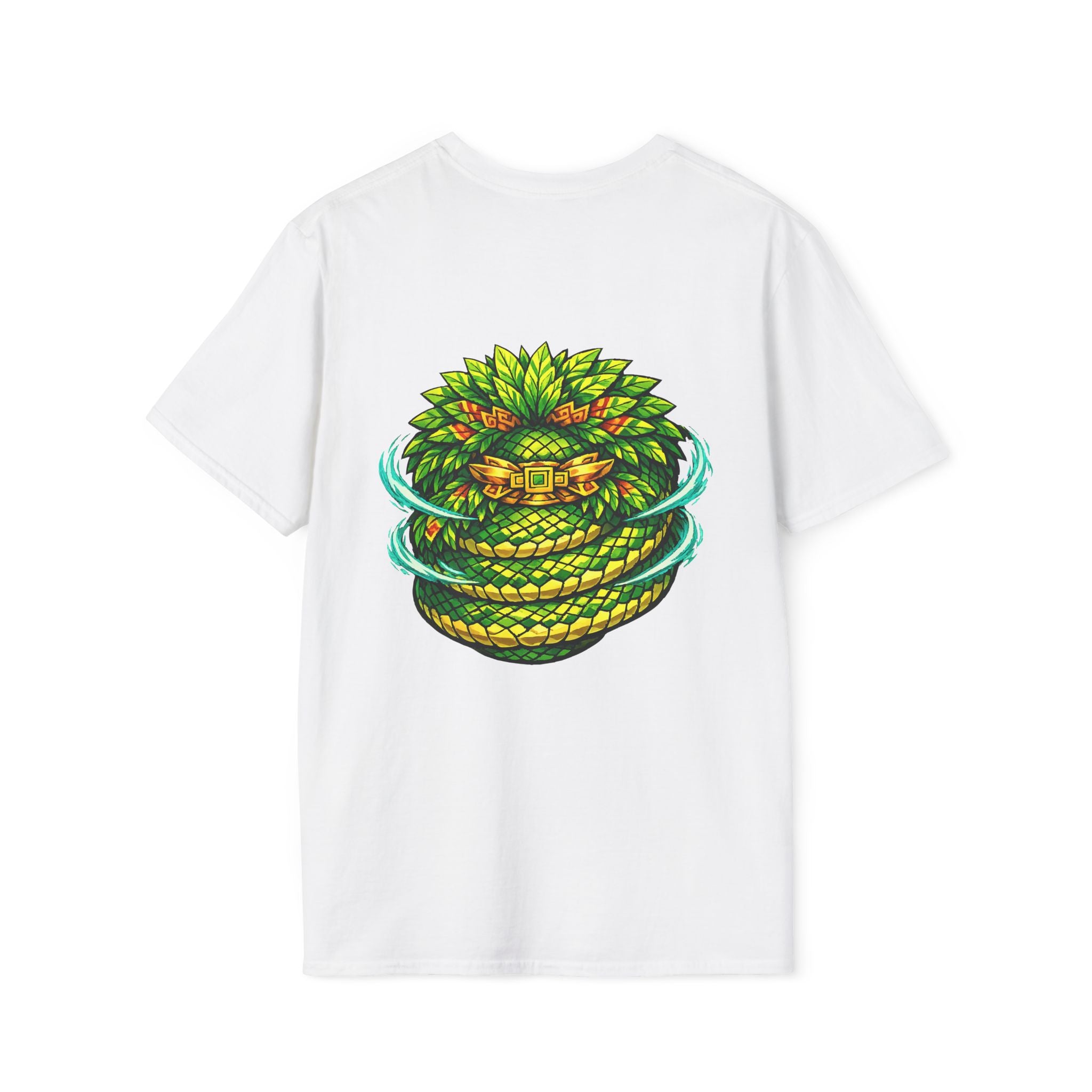 Aztec Feathered Serpent T-Shirt — Vibrant Quetzalcoatl Graphic Tee