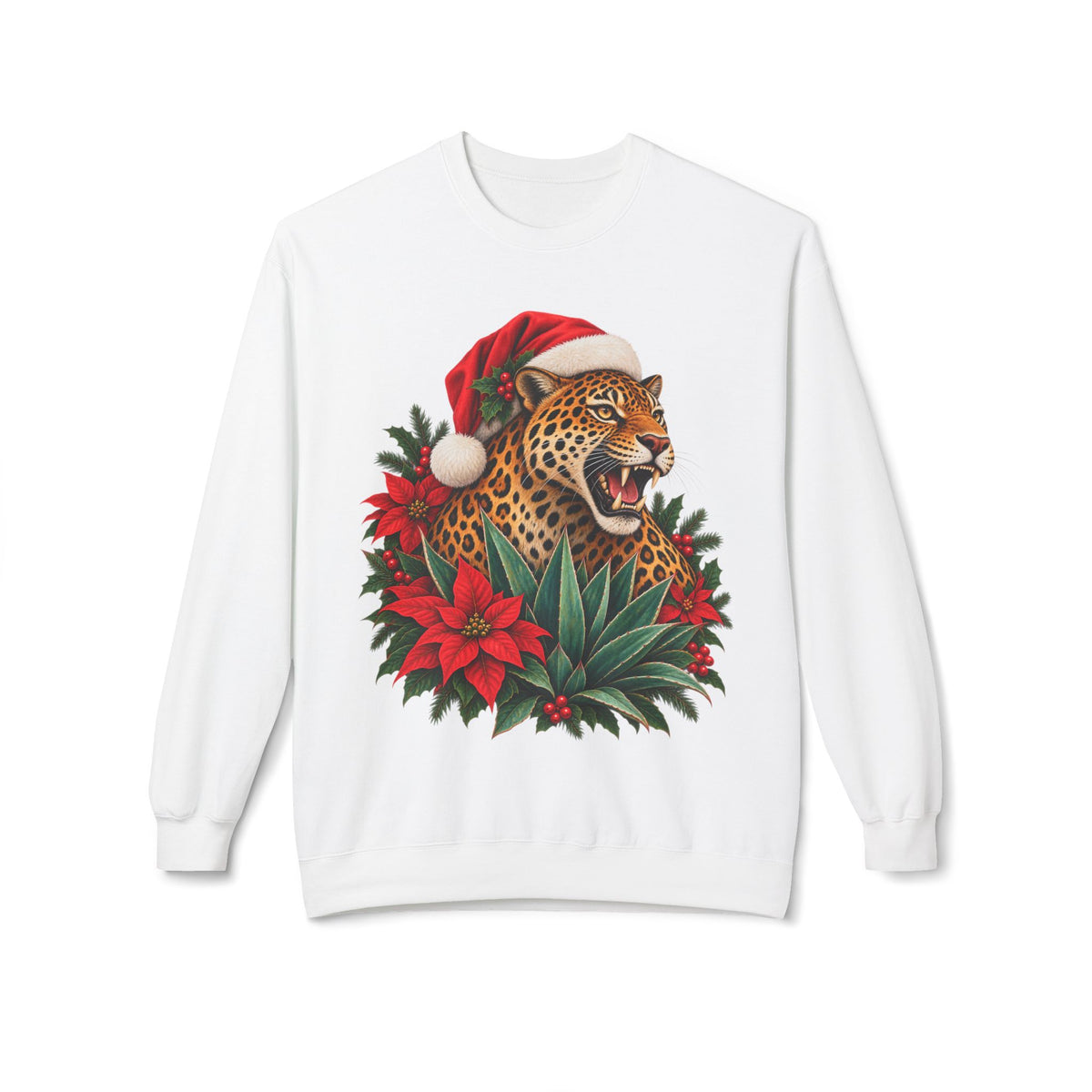 Jaguar Navideño™ – Christmas Jaguar Crewneck Sweatshirt | Solmaguey™