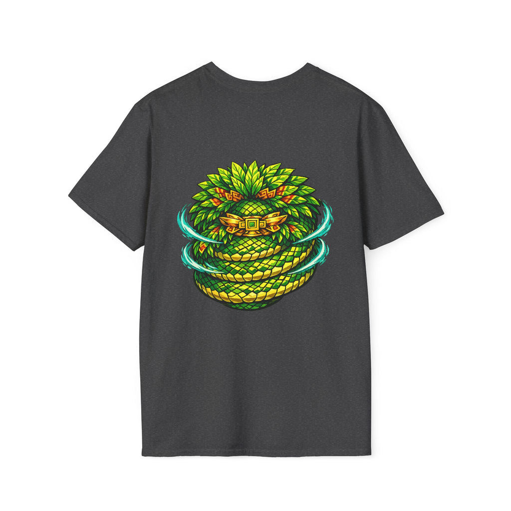 Aztec Feathered Serpent T-Shirt — Vibrant Quetzalcoatl Graphic Tee