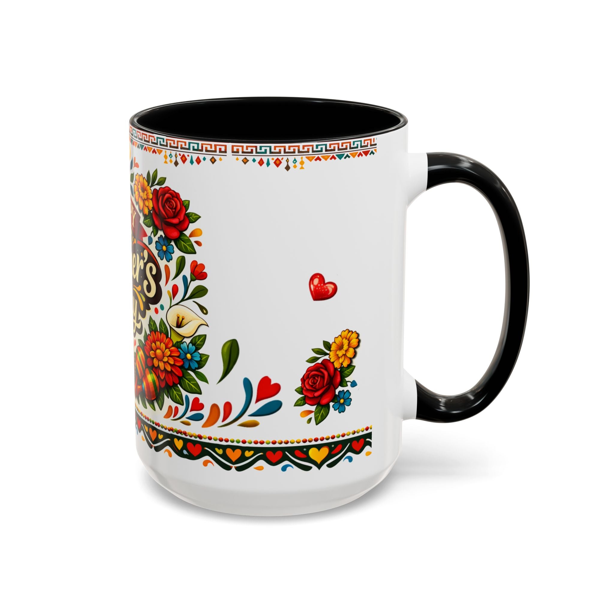 Happy Mother's Day Accent Mug-Colorful Floral Day of the Dead Design (11/15oz)