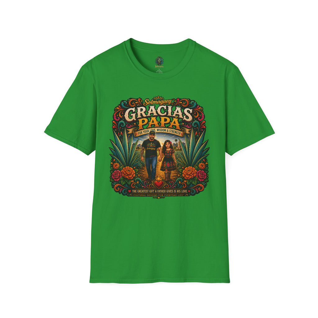 Gracias Papá Shirt, Mexican Dad Gift, Father Daughter Shirt, Latino Father Gift, Hispanic Family Tee, Father's Day Gift for Papa, Mexican Folk Art Shirt