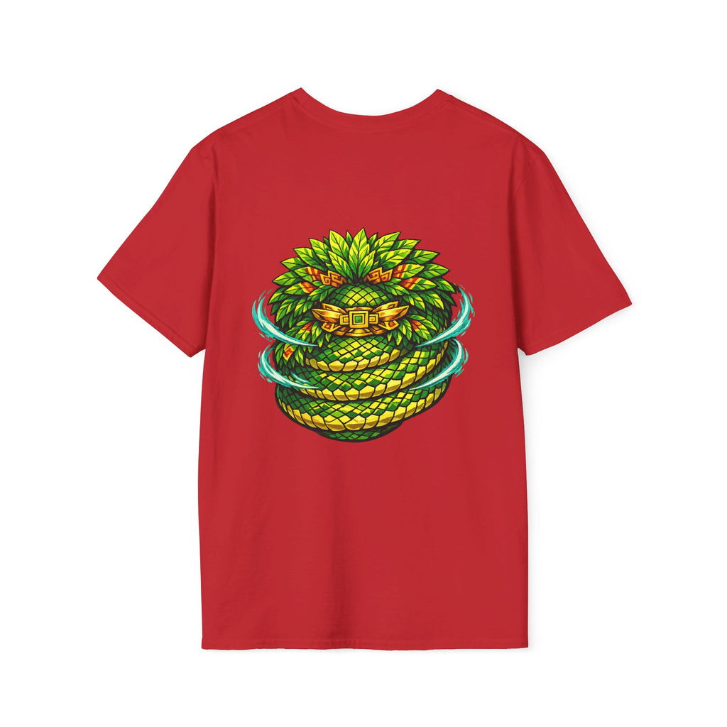 Aztec Feathered Serpent T-Shirt — Vibrant Quetzalcoatl Graphic Tee