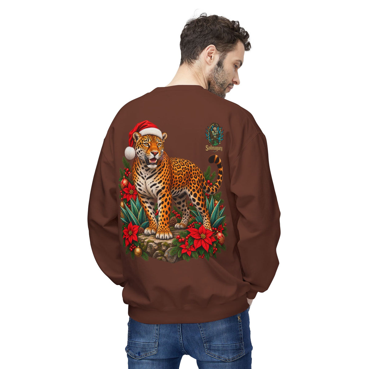 Jaguar Navideño™ – Christmas Jaguar Crewneck Sweatshirt | Solmaguey™
