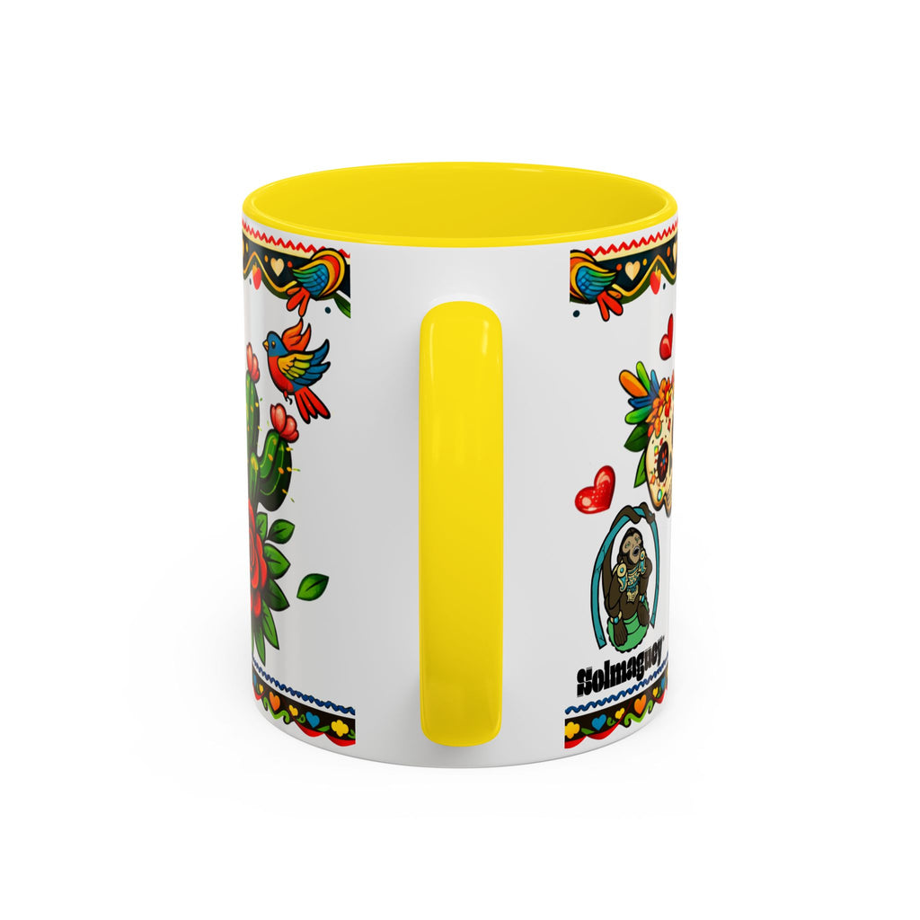 Happy Mother's Day Accent Coffee Mug – Colorful Mexican Folk Art Design