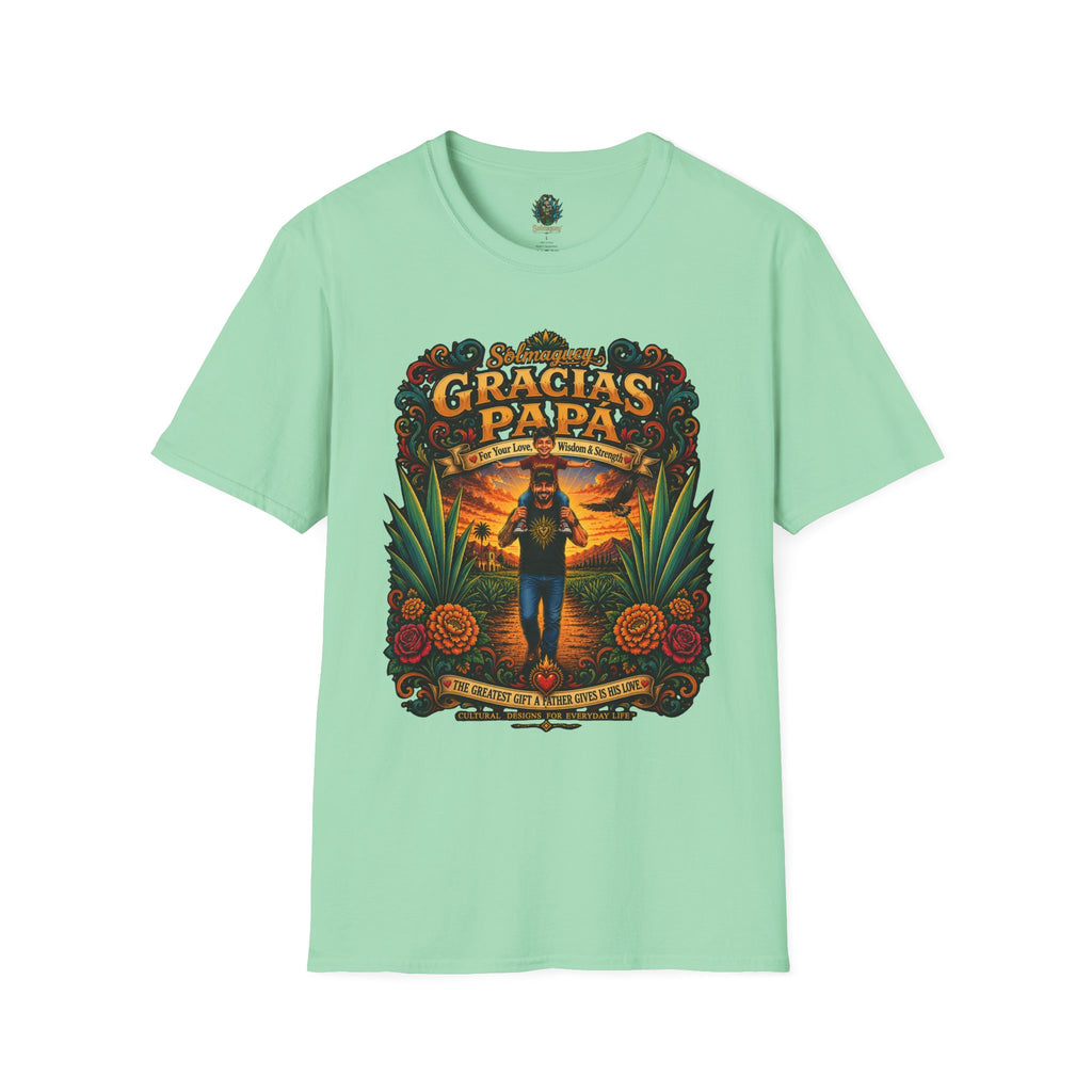 Gracias Papá Shirt, Mexican Dad Gift, Father Son Shirt, Father's Day Gift for Papa, Latino Dad Tee, Hispanic Family Shirt, Folk Art Father Gift