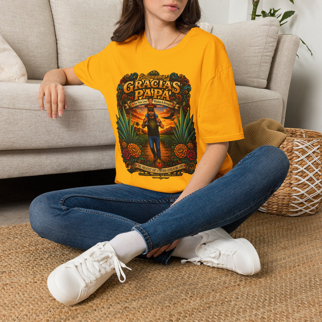 Gracias Papá Shirt, Mexican Dad Gift, Father Son Shirt, Father's Day Gift for Papa, Latino Dad Tee, Hispanic Family Shirt, Folk Art Father Gift