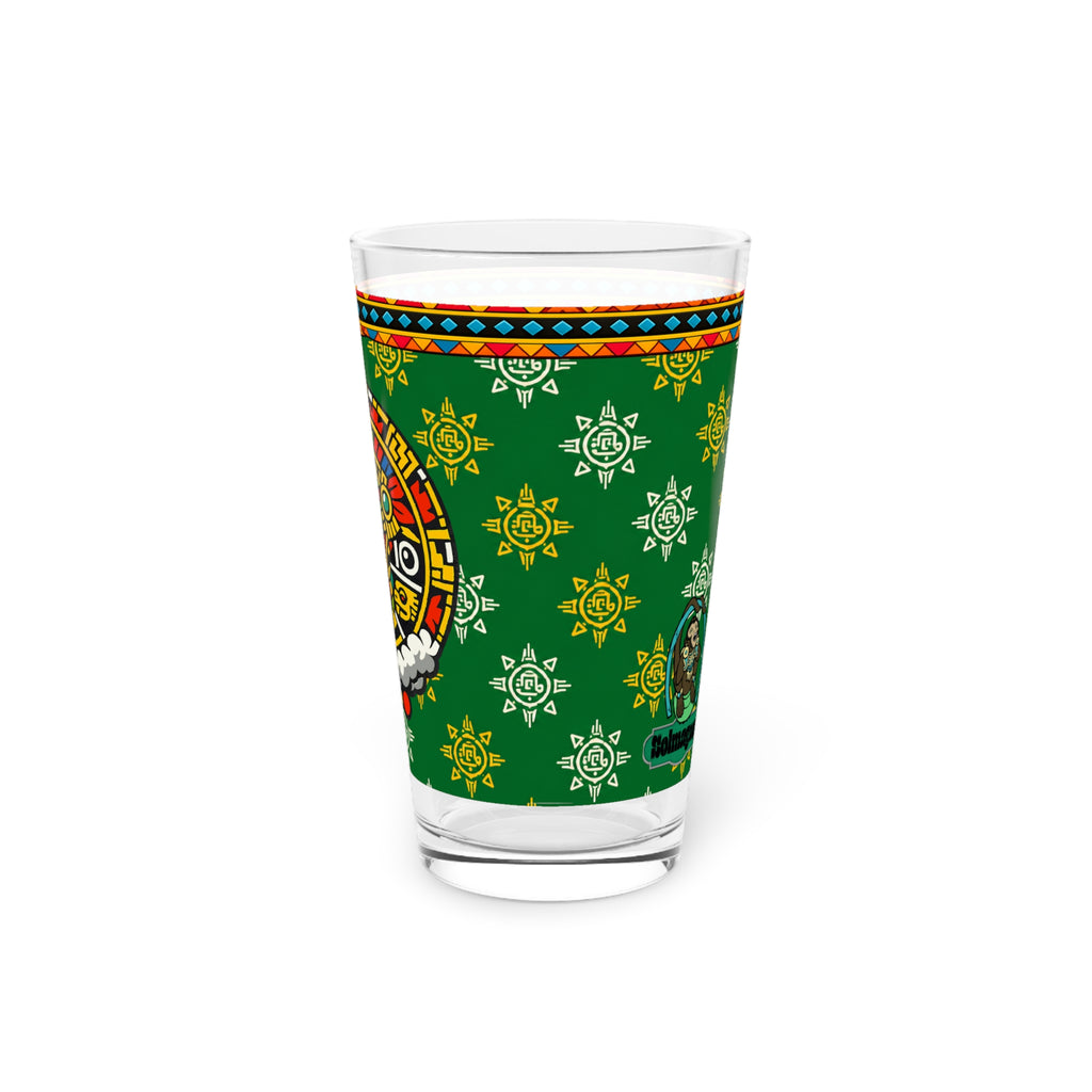 Aztec Sun Pint Glass – 16oz Tribal Calendar Beer Glass