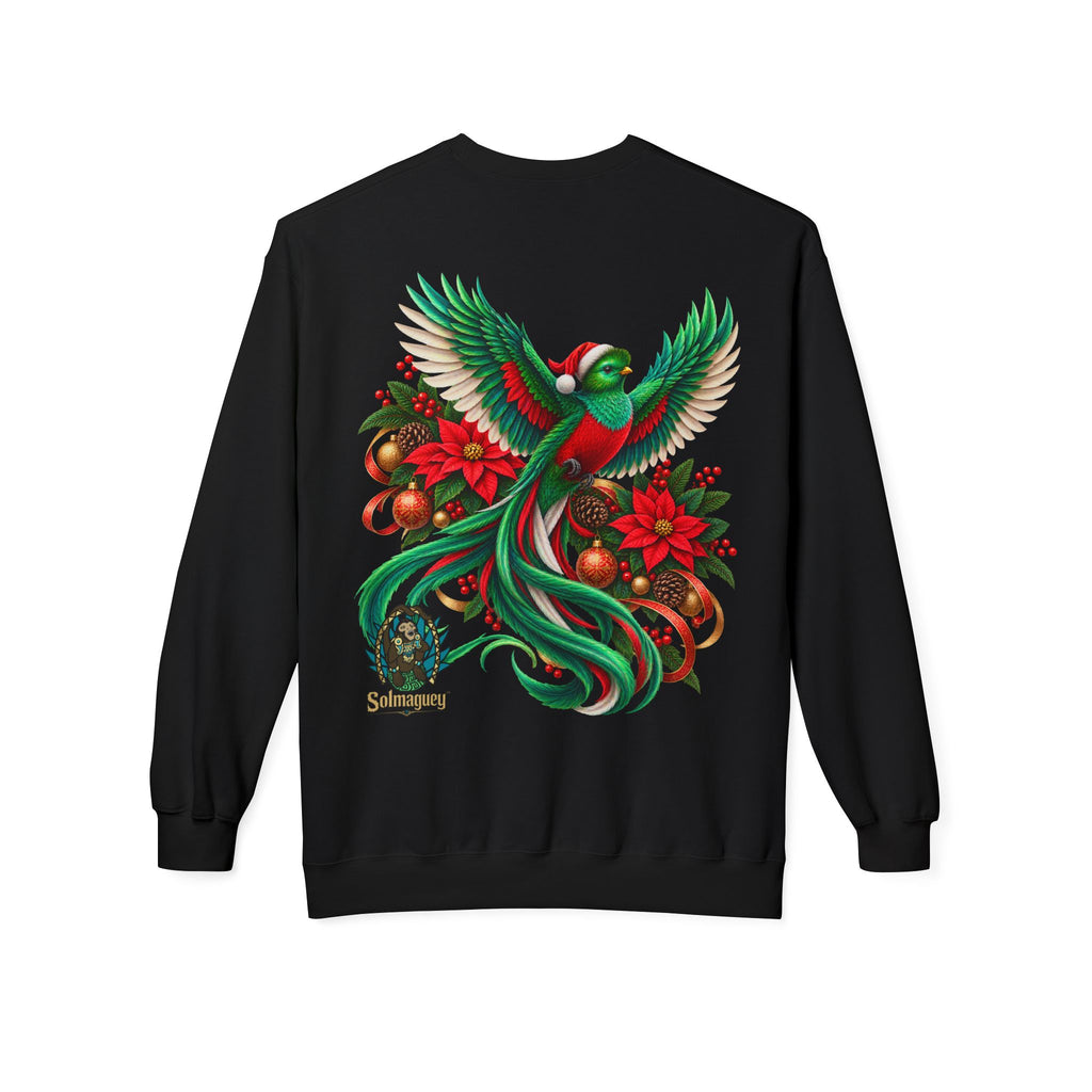 Quetzal Navideño™ Christmas Crewneck Sweatshirt | Festive Quetzal Bird Sweater | Solmaguey™