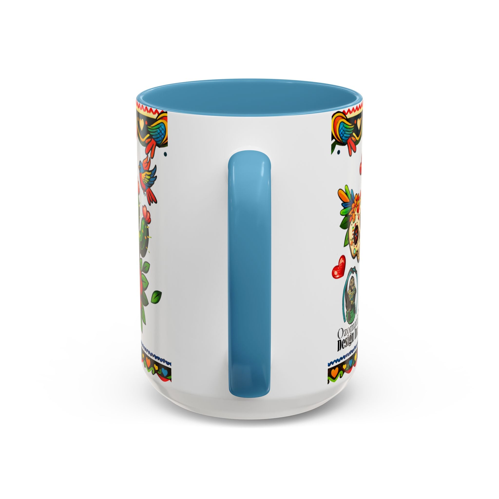 Happy Mother's Day Accent Coffee Mug – Colorful Mexican Folk Art Design