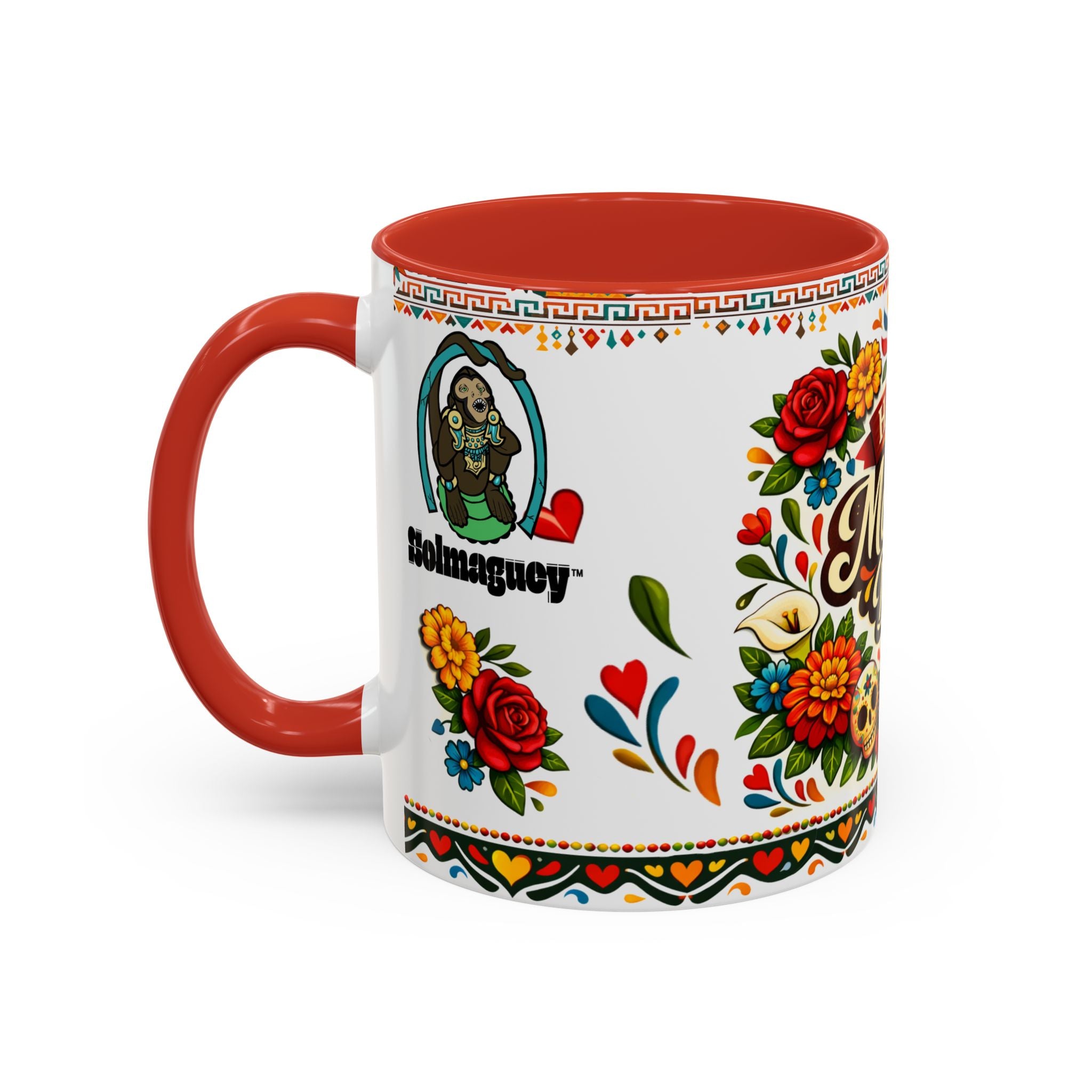 Happy Mother's Day Accent Mug-Colorful Floral Day of the Dead Design (11/15oz)