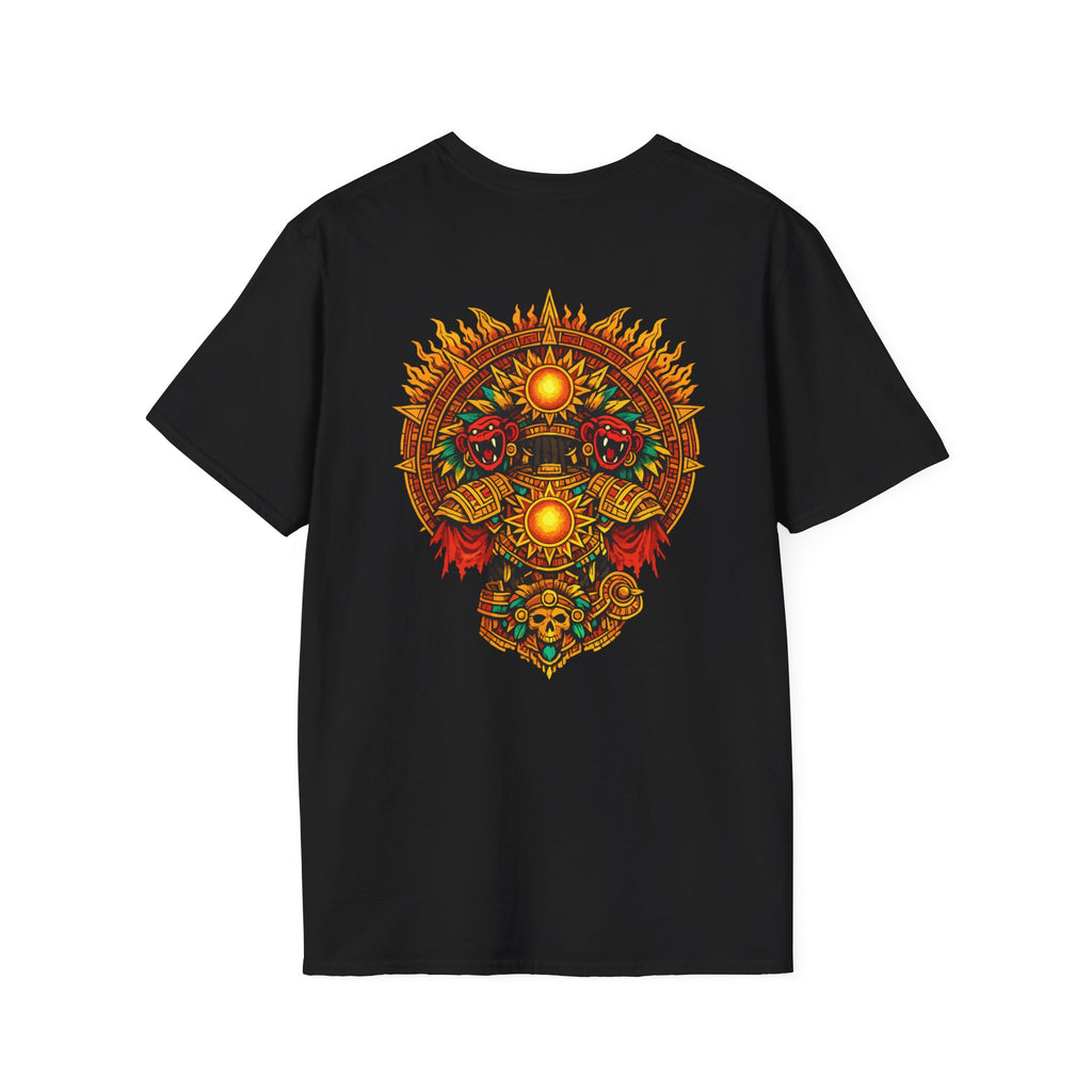 Aztec Skull Sunburst T-Shirt | Tribal Floral Skull Design