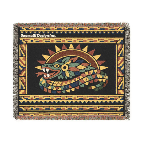 Aztec Quetzalcoatl Woven Blanket