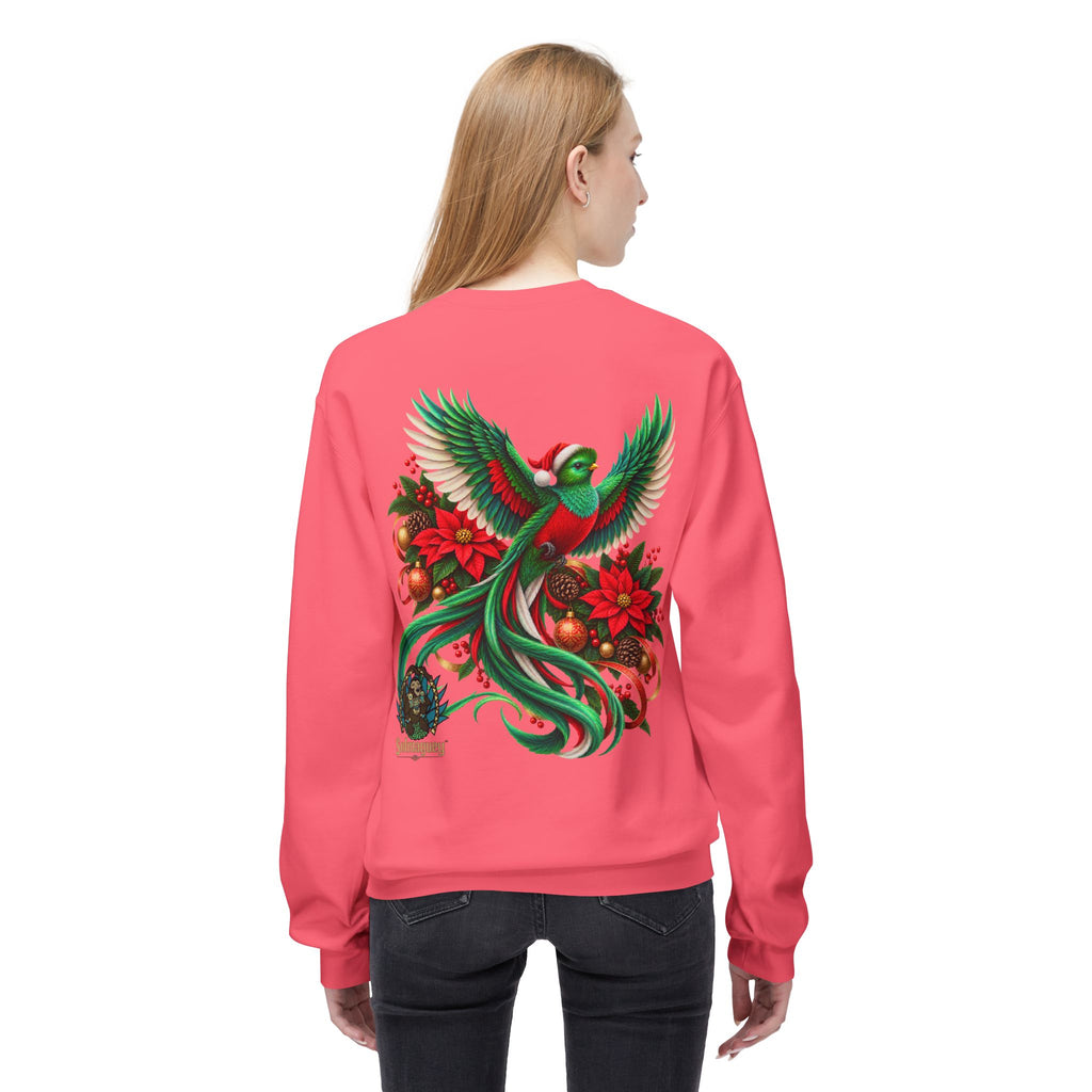 Quetzal Navideño™ Christmas Crewneck Sweatshirt | Festive Quetzal Bird Sweater | Solmaguey™