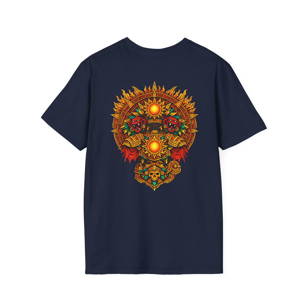 Aztec Skull Sunburst T-Shirt | Tribal Floral Skull Design