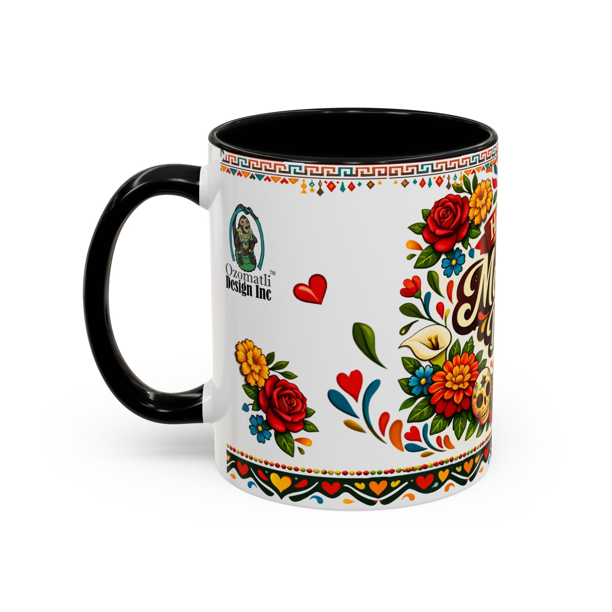 Happy Mother's Day Accent Mug-Colorful Floral Day of the Dead Design (11/15oz)