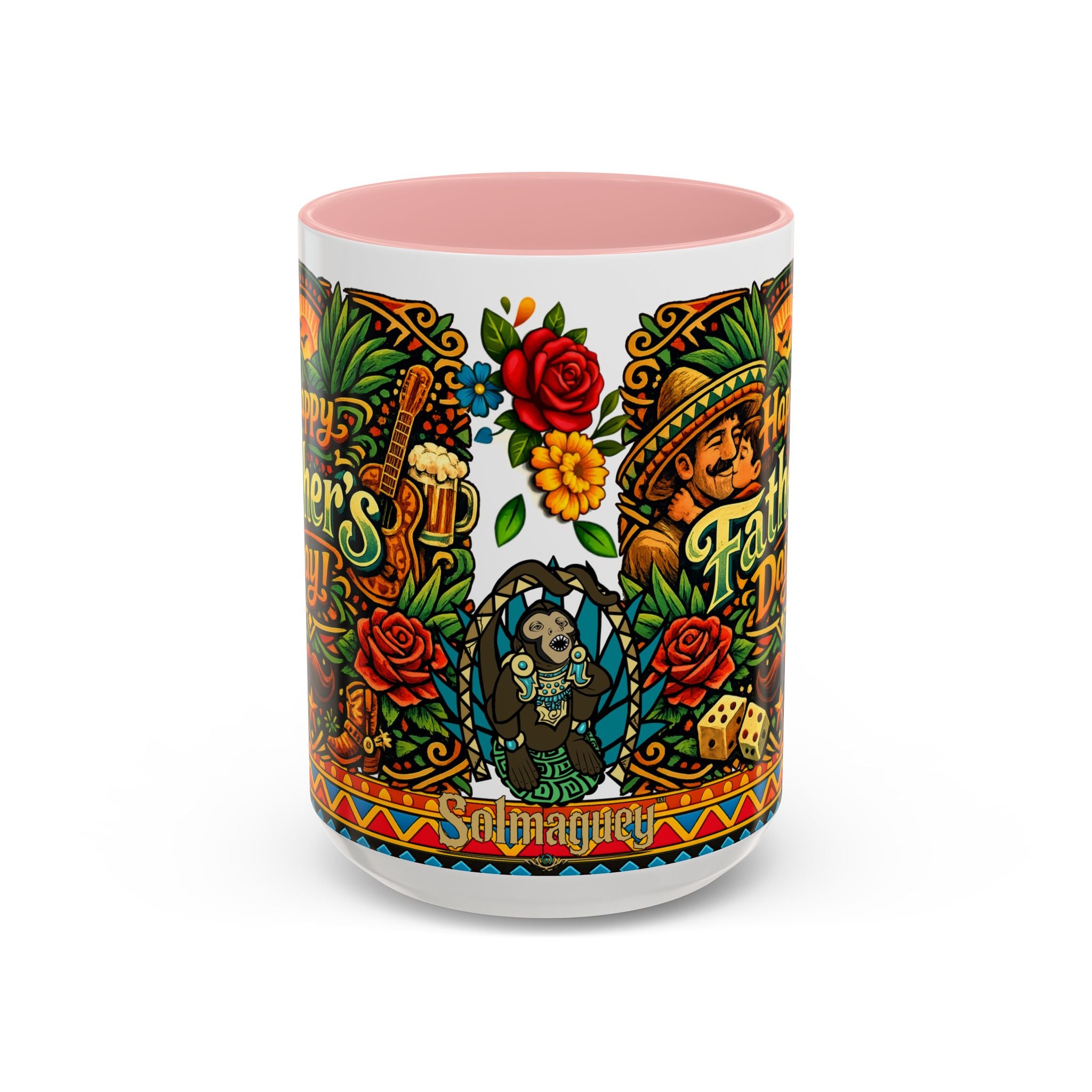 Happy Father's Day Accent Mug — Festive Father's Day Coffee Mug | Solmaguey™