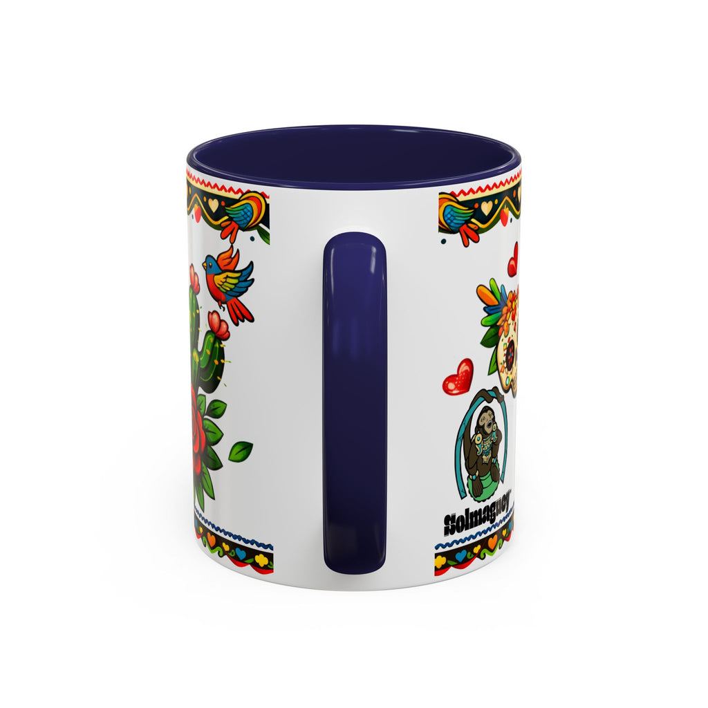 Happy Mother's Day Accent Coffee Mug – Colorful Mexican Folk Art Design