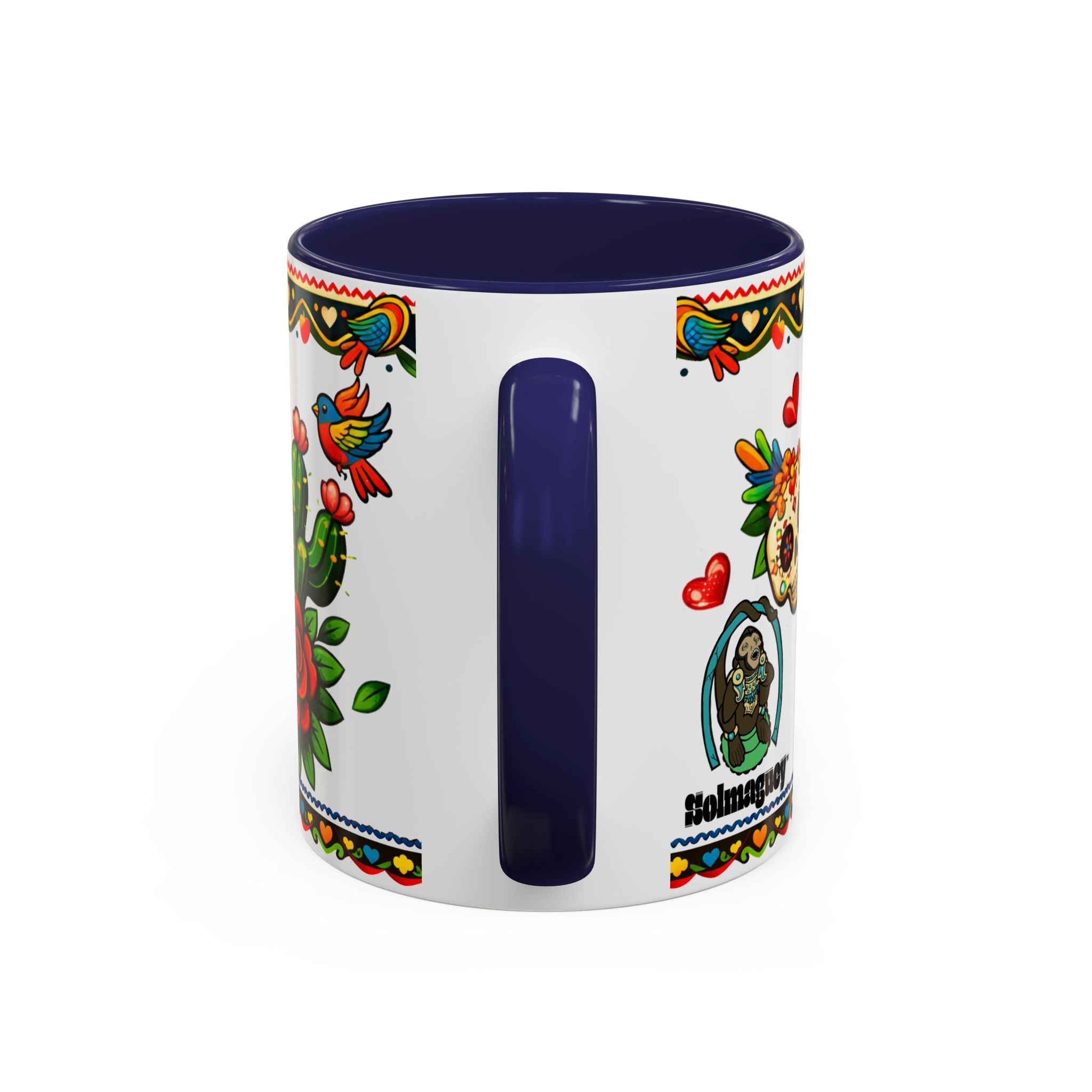 Happy Mother's Day Accent Coffee Mug – Colorful Mexican Folk Art Design