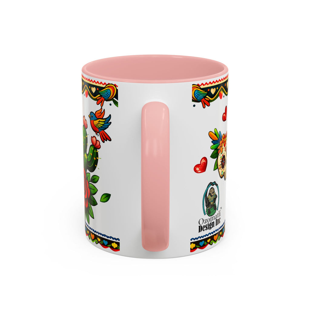 Happy Mother's Day Accent Coffee Mug – Colorful Mexican Folk Art Design