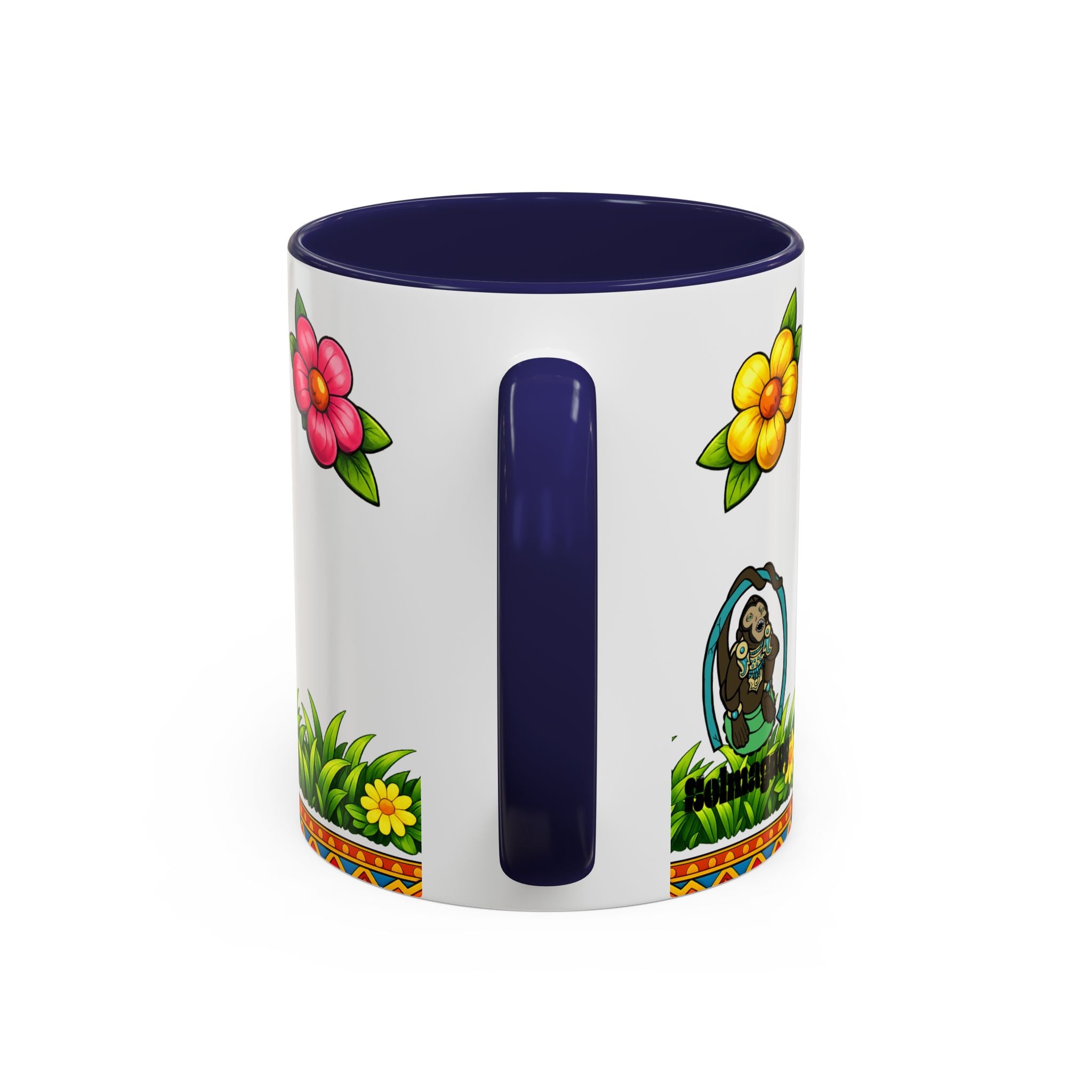 Cute Easter Bunny with Colorful Eggs Mug Accent Coffee Mug EU