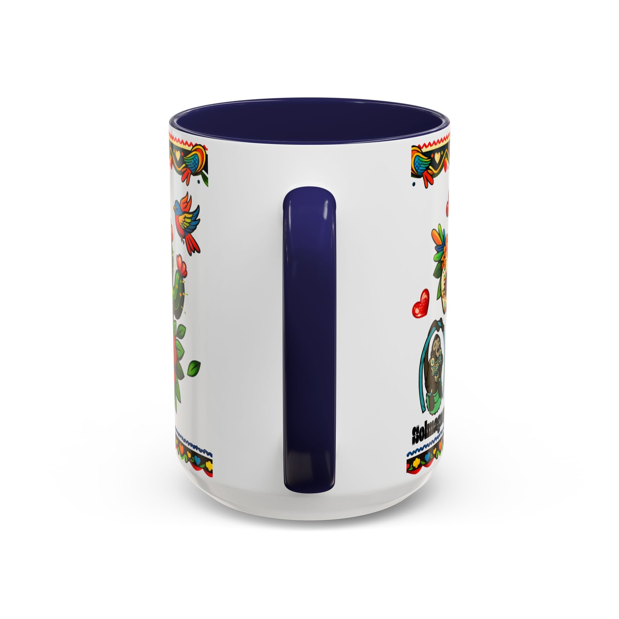 Happy Mother's Day Accent Coffee Mug – Colorful Mexican Folk Art Design