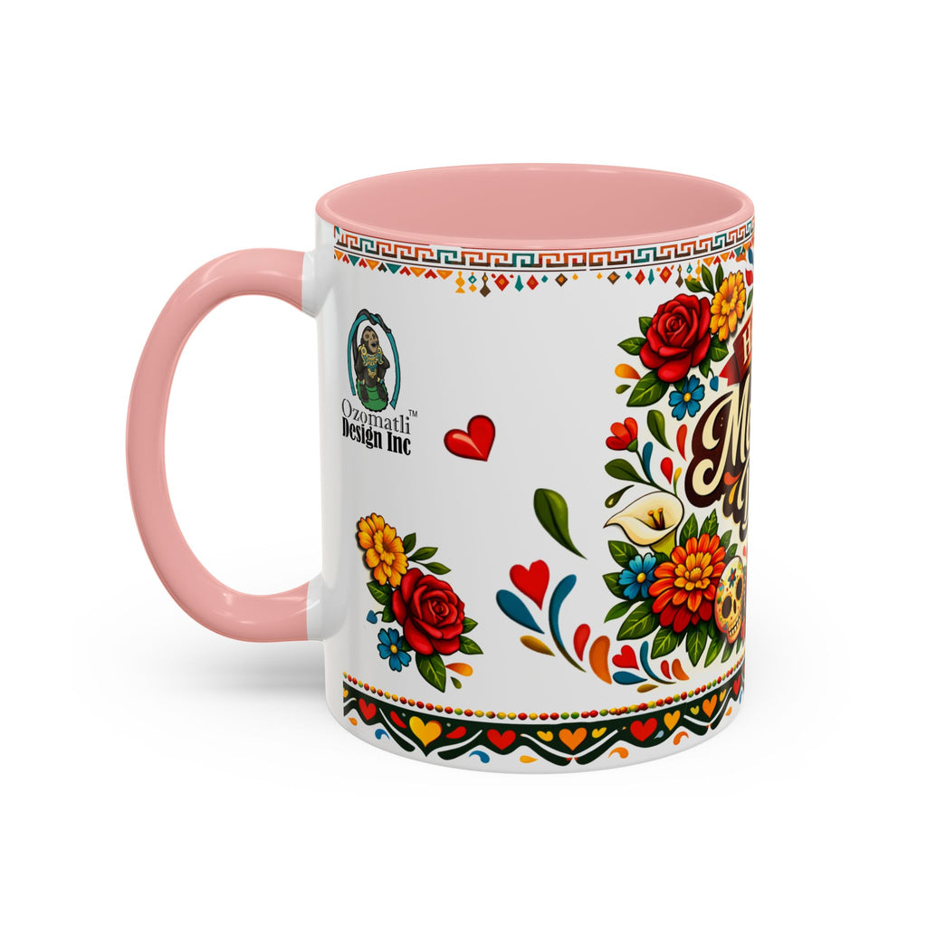 Happy Mother's Day Accent Mug-Colorful Floral Day of the Dead Design (11/15oz)