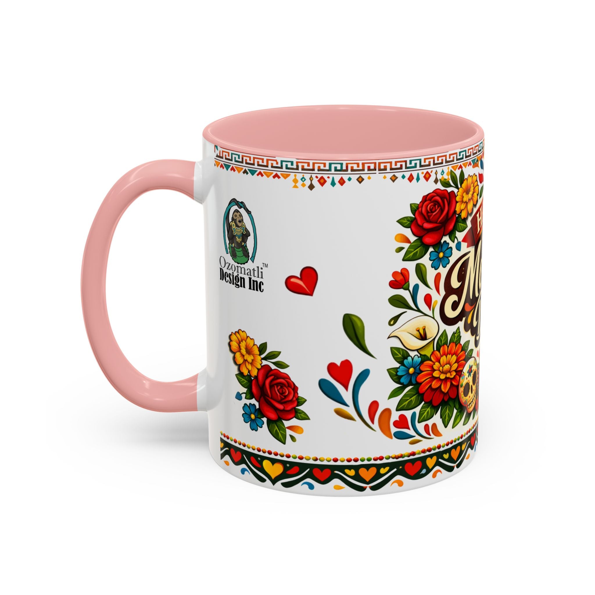 Happy Mother's Day Accent Mug-Colorful Floral Day of the Dead Design (11/15oz)