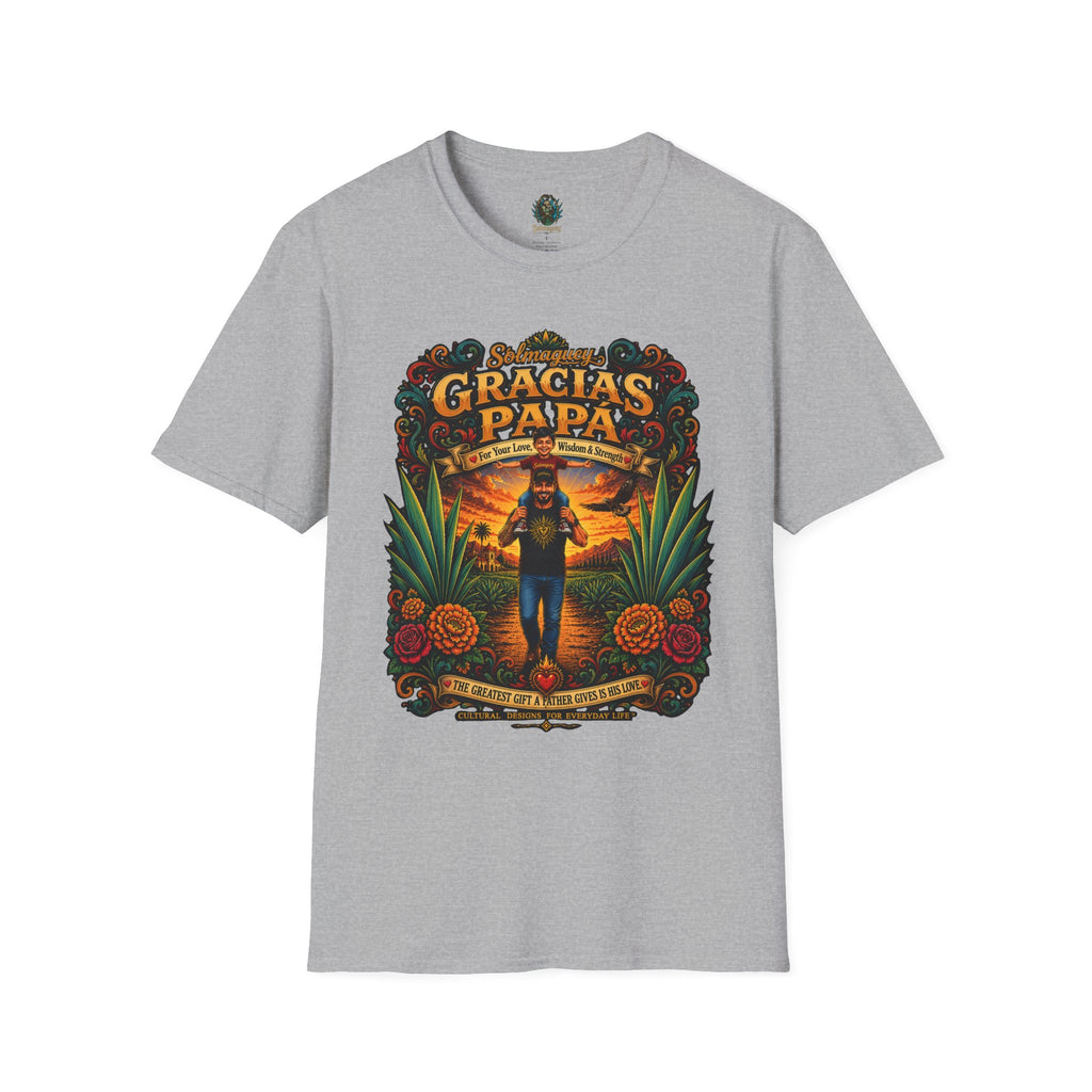 Gracias Papá Shirt, Mexican Dad Gift, Father Son Shirt, Father's Day Gift for Papa, Latino Dad Tee, Hispanic Family Shirt, Folk Art Father Gift