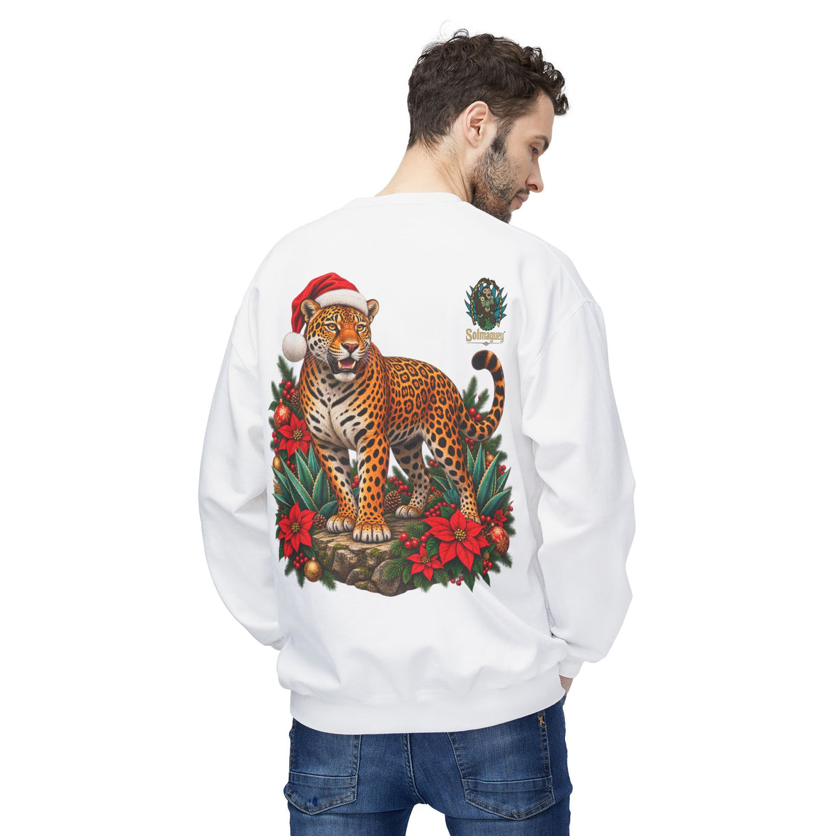 Jaguar Navideño™ – Christmas Jaguar Crewneck Sweatshirt | Solmaguey™