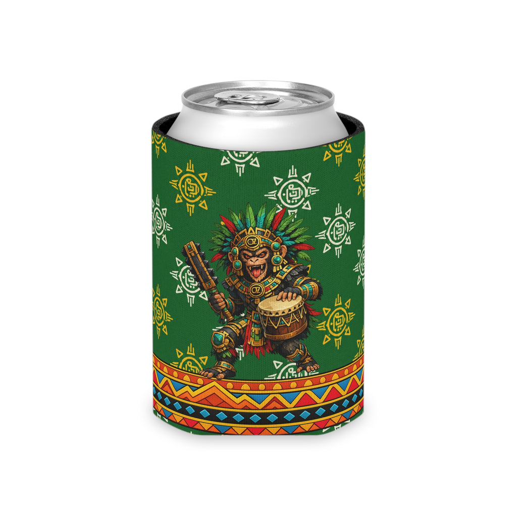 Aztec Monkey Warrior Can Cooler — “Sweet Cold 1” Insulated Beverage Holder