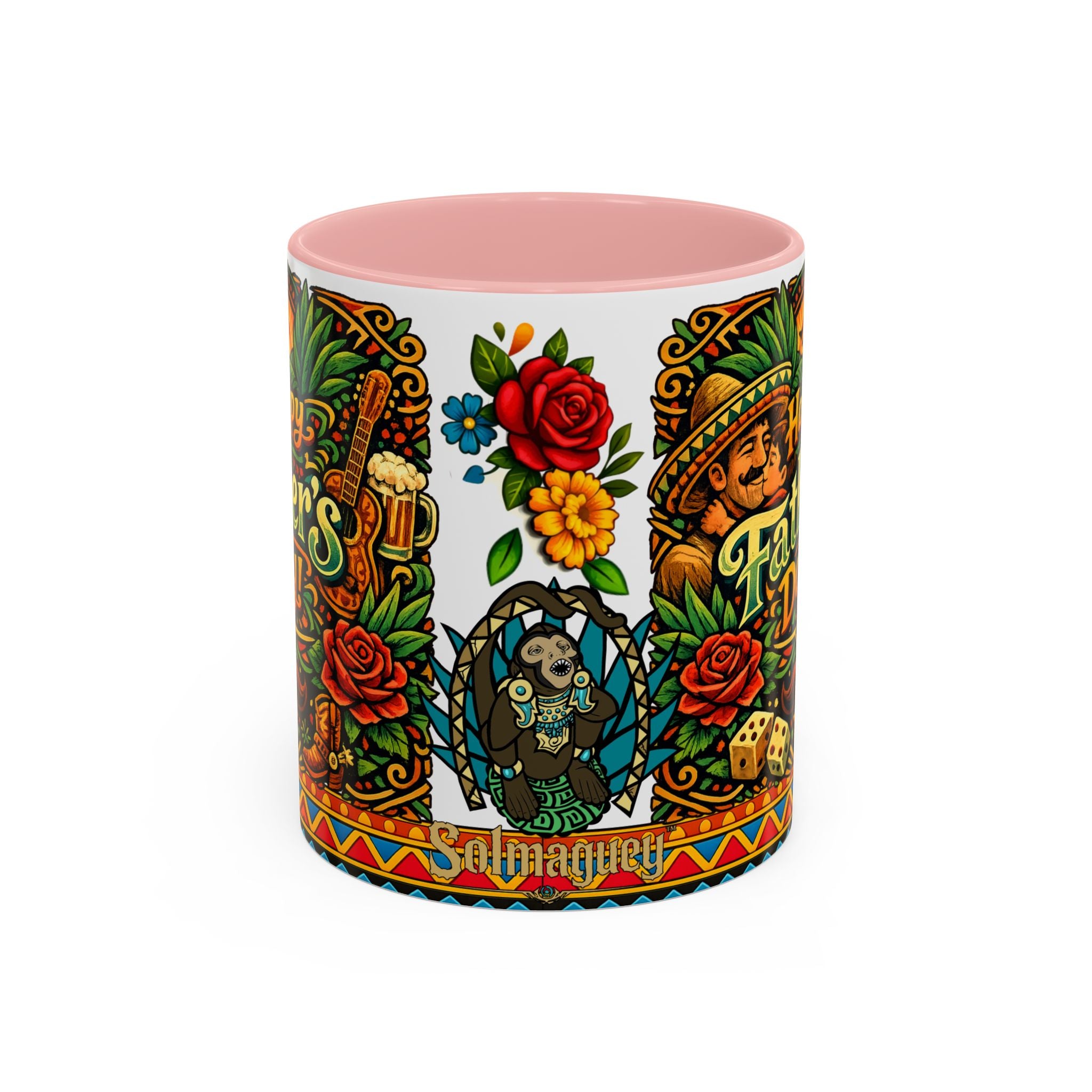 Happy Father's Day Accent Mug — Festive Father's Day Coffee Mug | Solmaguey™