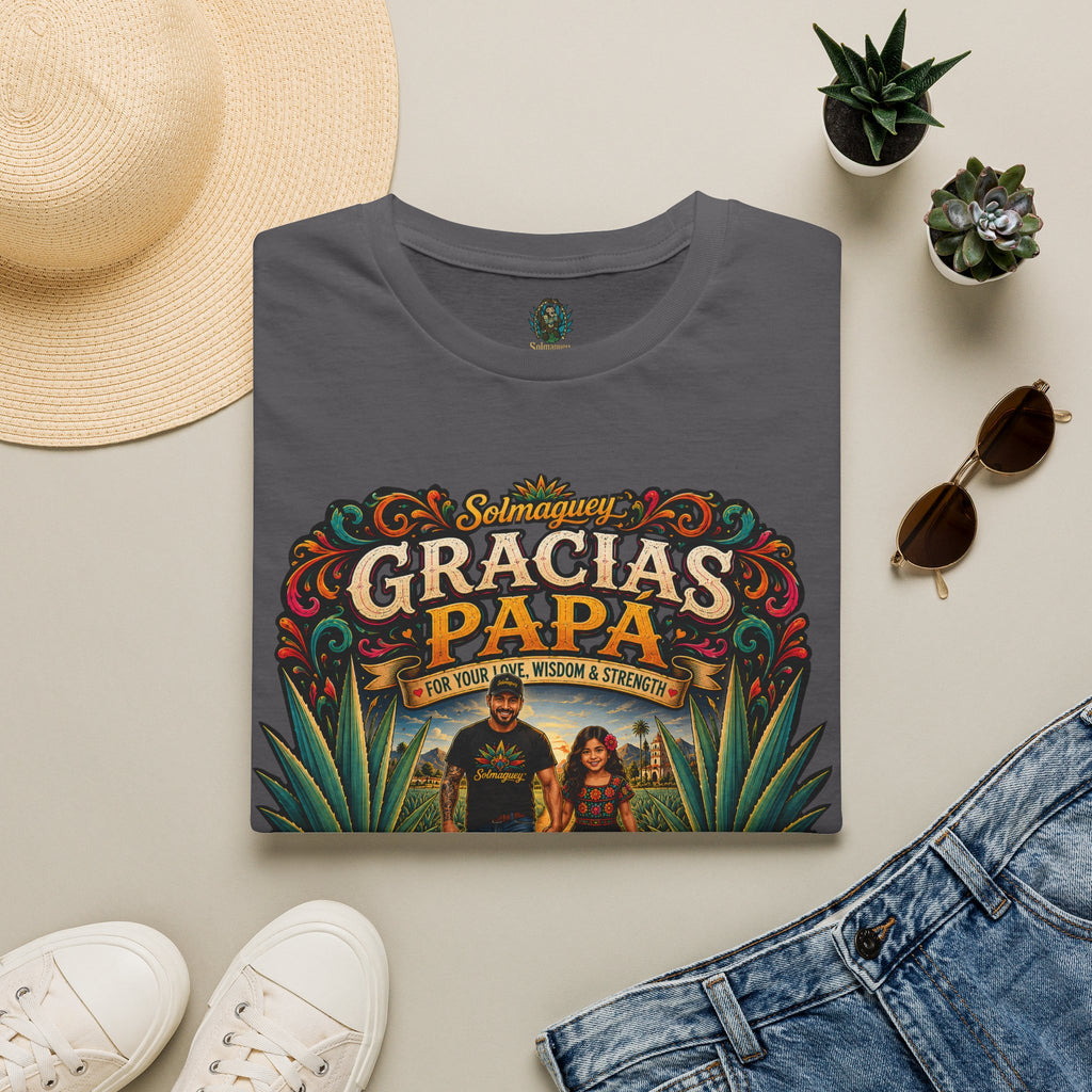 Gracias Papá Shirt, Mexican Dad Gift, Father Daughter Shirt, Latino Father Gift, Hispanic Family Tee, Father's Day Gift for Papa, Mexican Folk Art Shirt