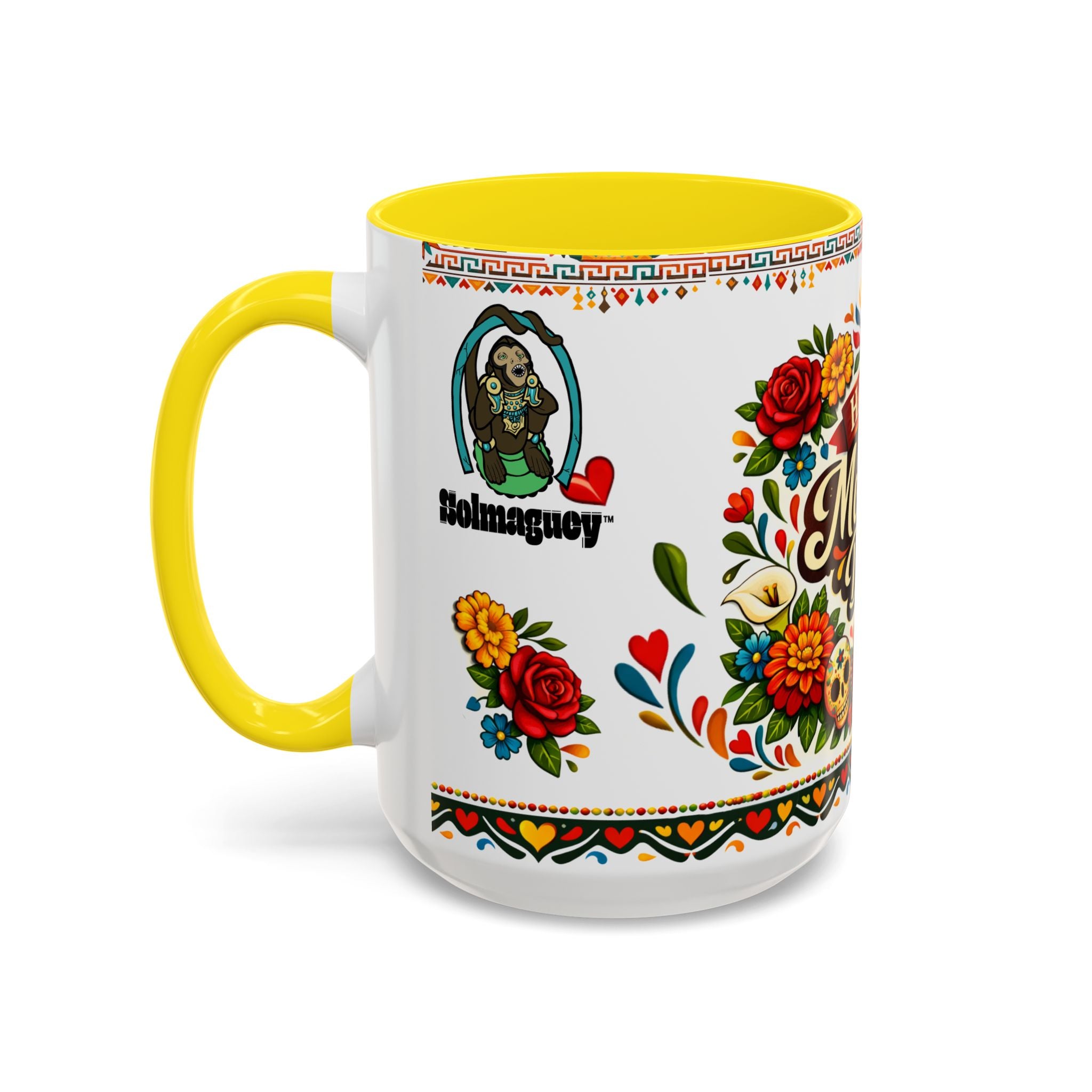 Happy Mother's Day Accent Mug-Colorful Floral Day of the Dead Design (11/15oz)