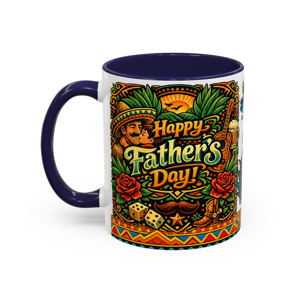 Happy Father's Day Accent Mug — Festive Father's Day Coffee Mug | Solmaguey™