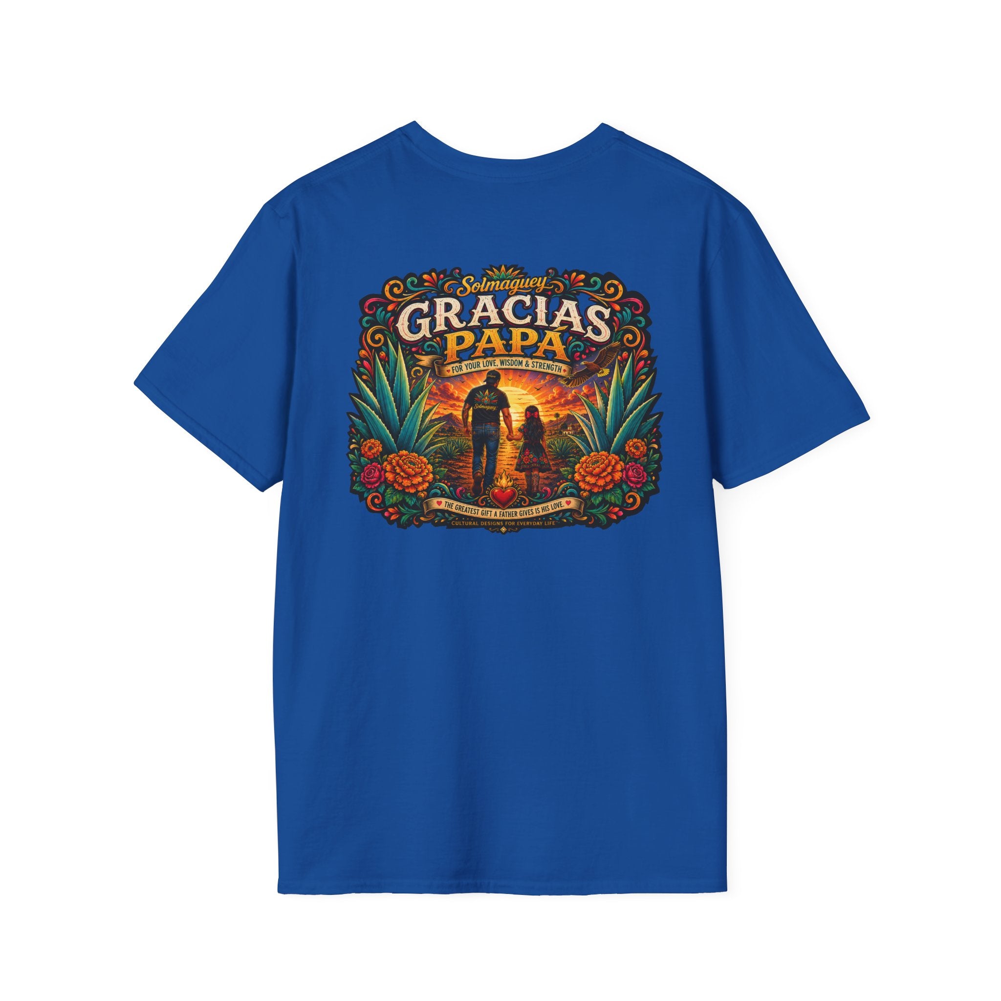 Gracias Papá Shirt, Mexican Dad Gift, Father Daughter Shirt, Latino Father Gift, Hispanic Family Tee, Father's Day Gift for Papa, Mexican Folk Art Shirt