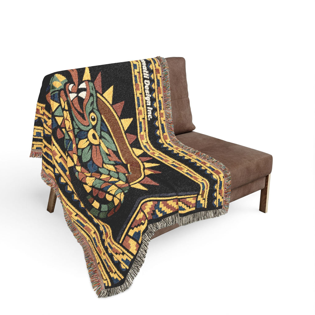 Aztec Quetzalcoatl Woven Blanket