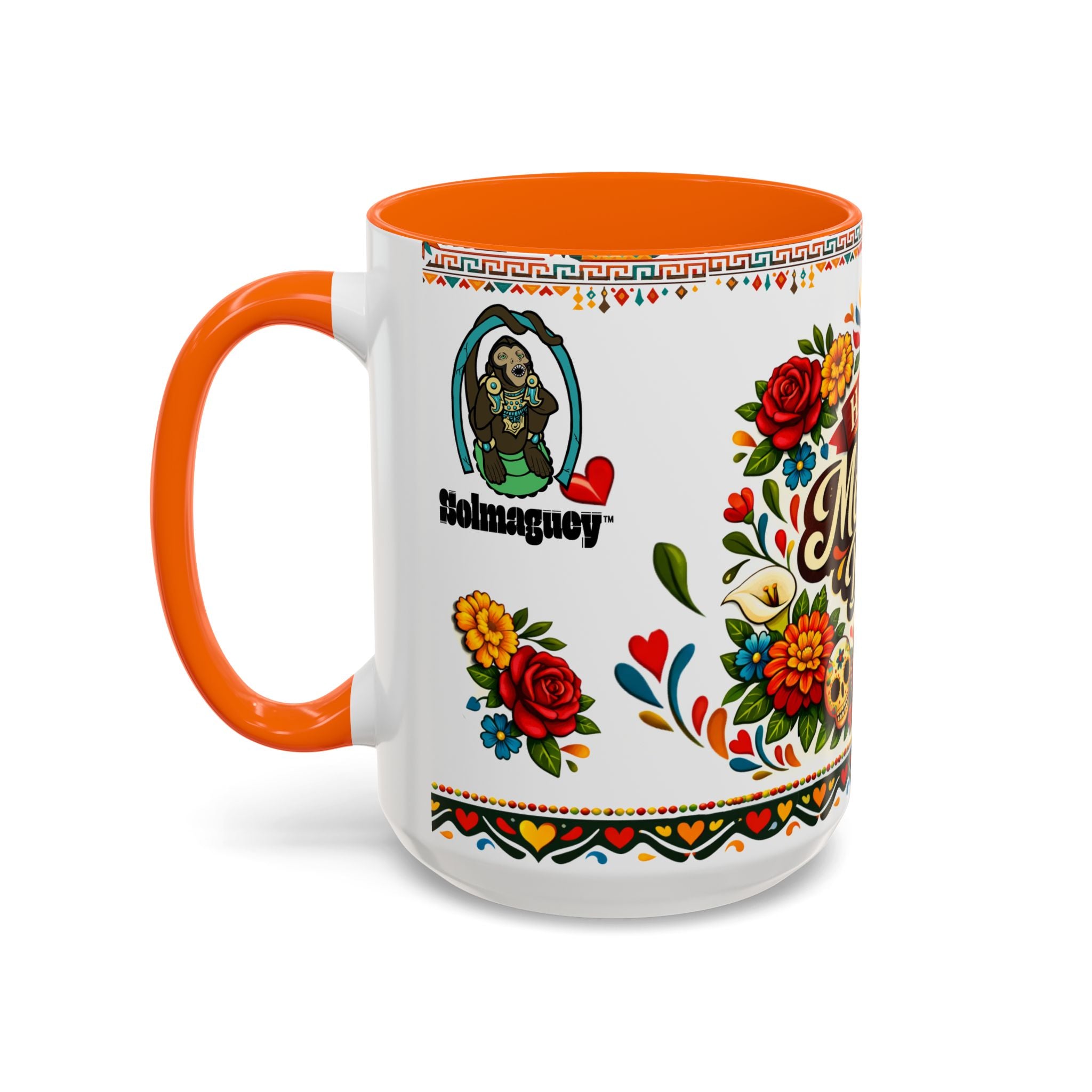 Happy Mother's Day Accent Mug-Colorful Floral Day of the Dead Design (11/15oz)