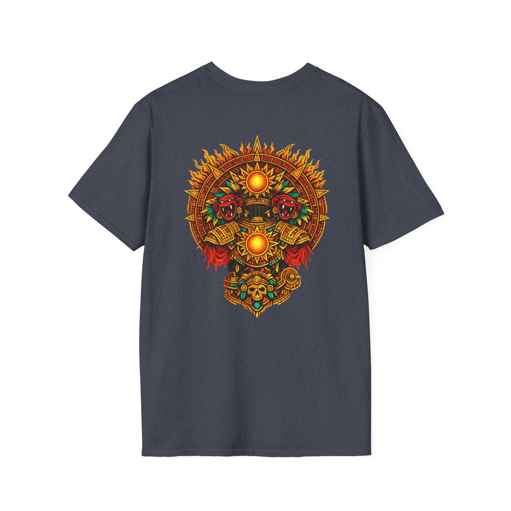 Aztec Skull Sunburst T-Shirt | Tribal Floral Skull Design