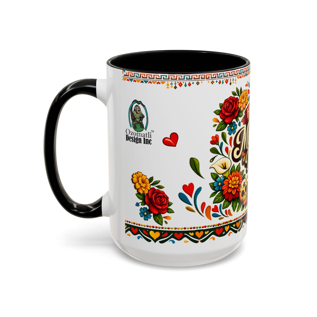 Happy Mother's Day Accent Mug-Colorful Floral Day of the Dead Design (11/15oz)